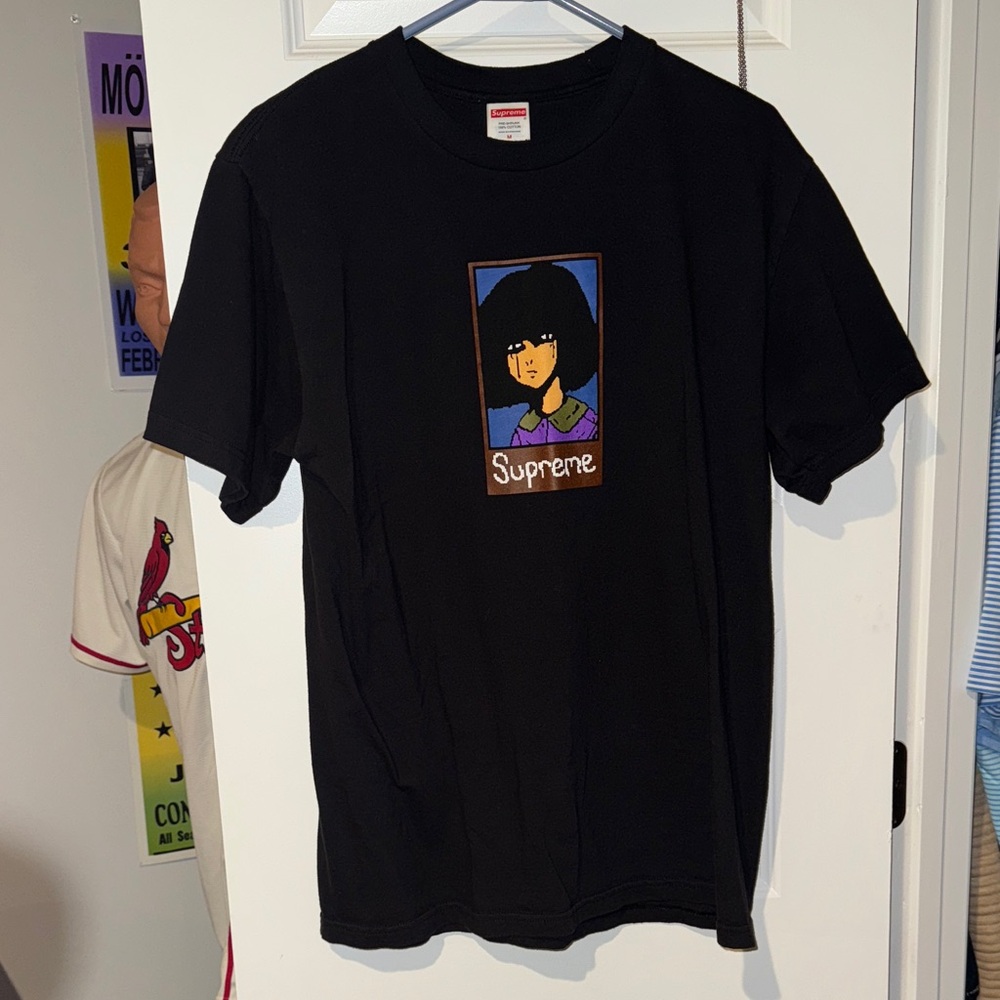 Supreme Kids Black Tee with Graphic Design